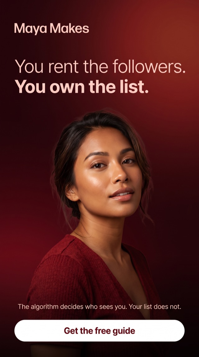 Paid-social ad for a fictional creator brand